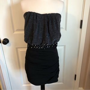 Strapless bodycon mini dress size medium